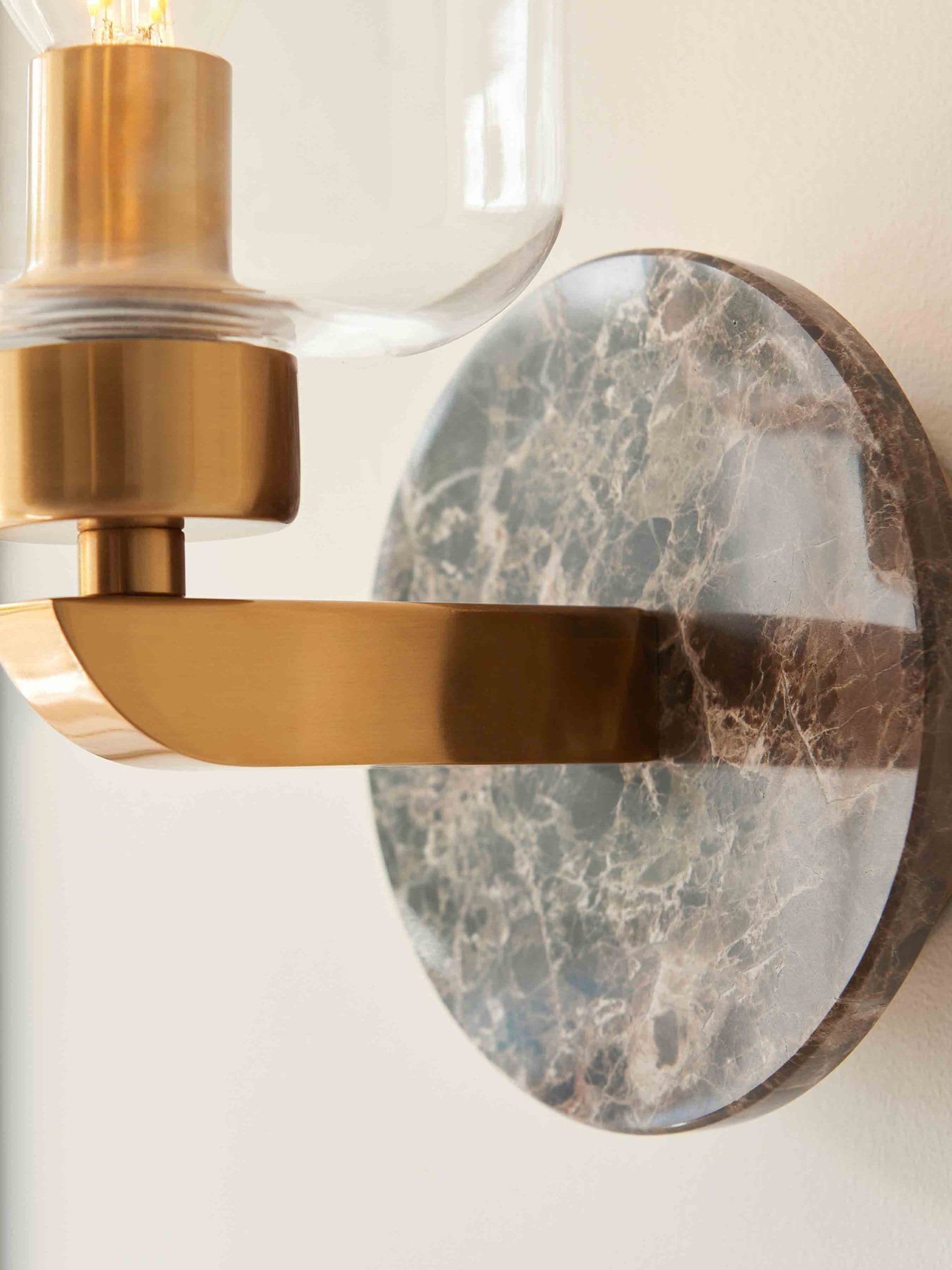 Gallery Home Travine wall light marble dark brown (British brand)