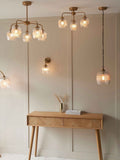 Gallery Home ribbed brass pendant light, imported from the UK