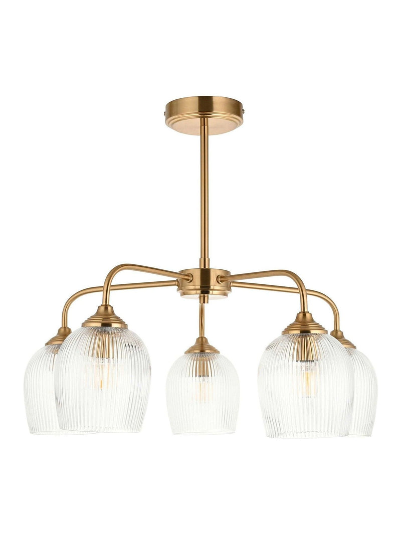 Gallery Home ribbed brass pendant light, imported from the UK