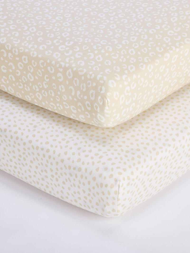 Tutti Bambini Run Wild Cot Fitted Sheets 2 Pack