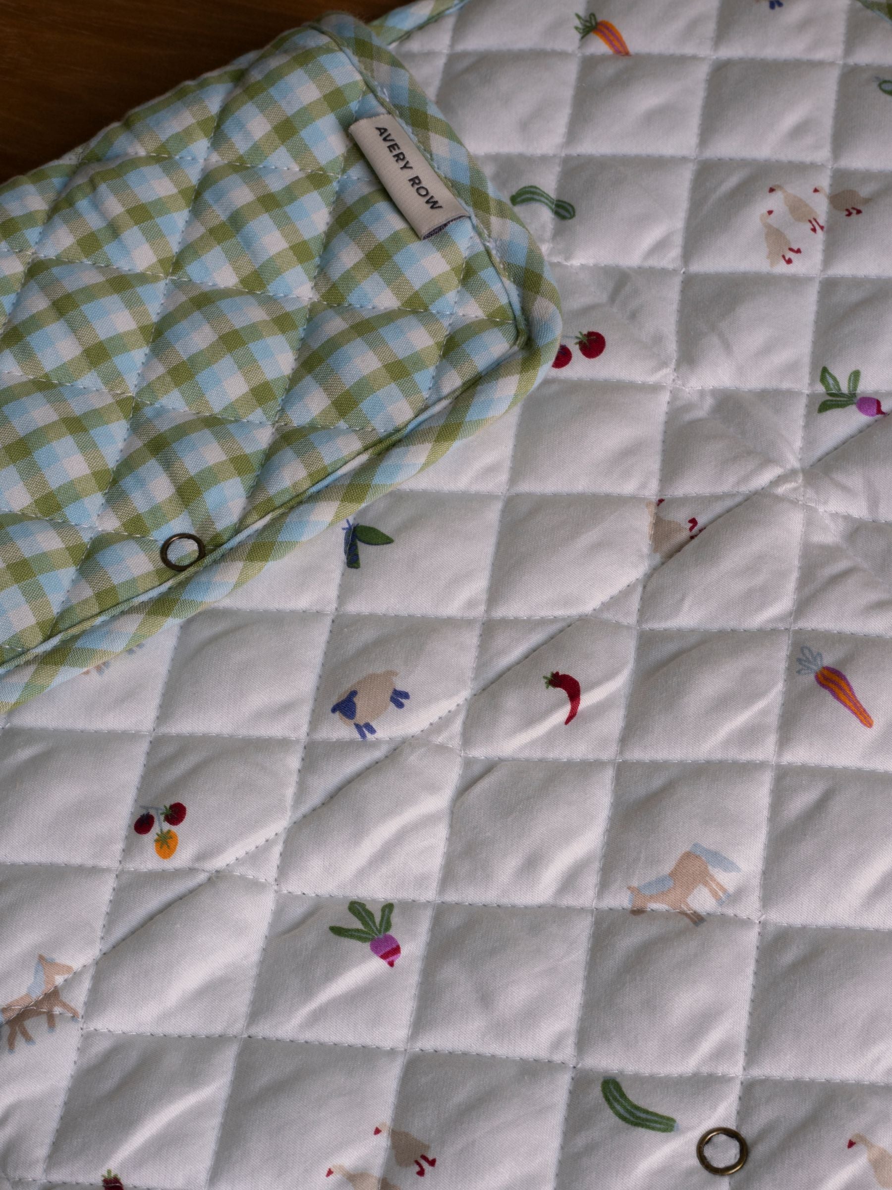 Avery Row Greenhouse Gingham Travel Changing Mat