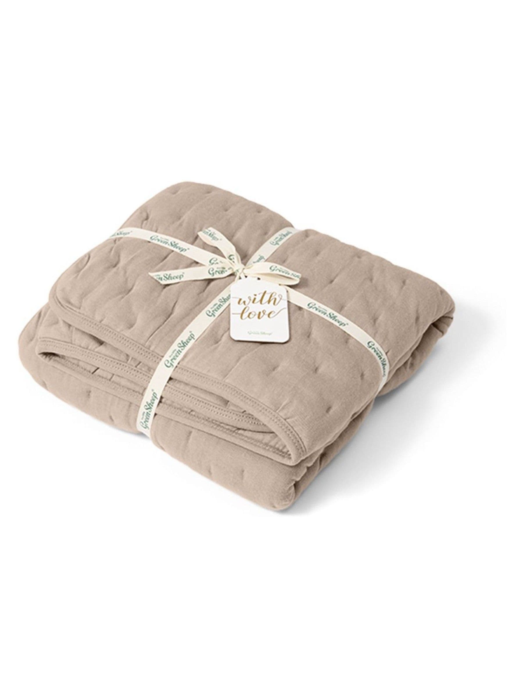 The Little Green Sheep Truffle Dimple Quilt Blanket