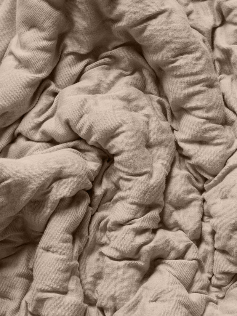 The Little Green Sheep Truffle Dimple Quilt Blanket