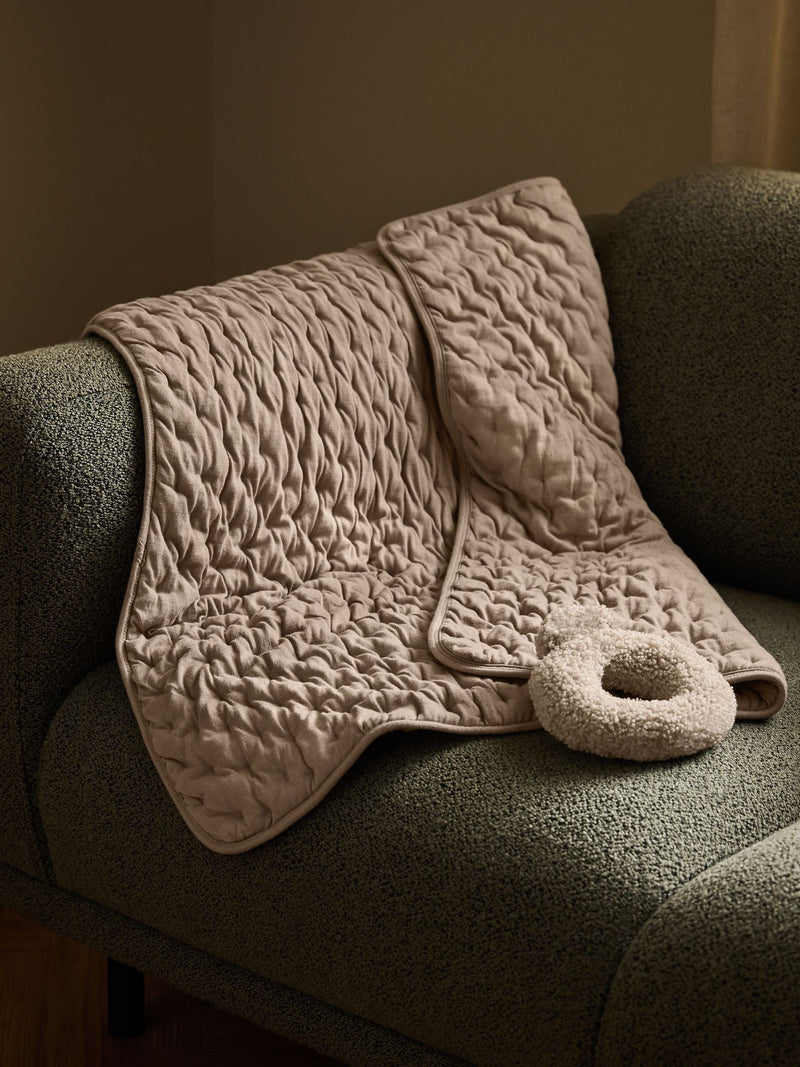 The Little Green Sheep Truffle Dimple Quilt Blanket