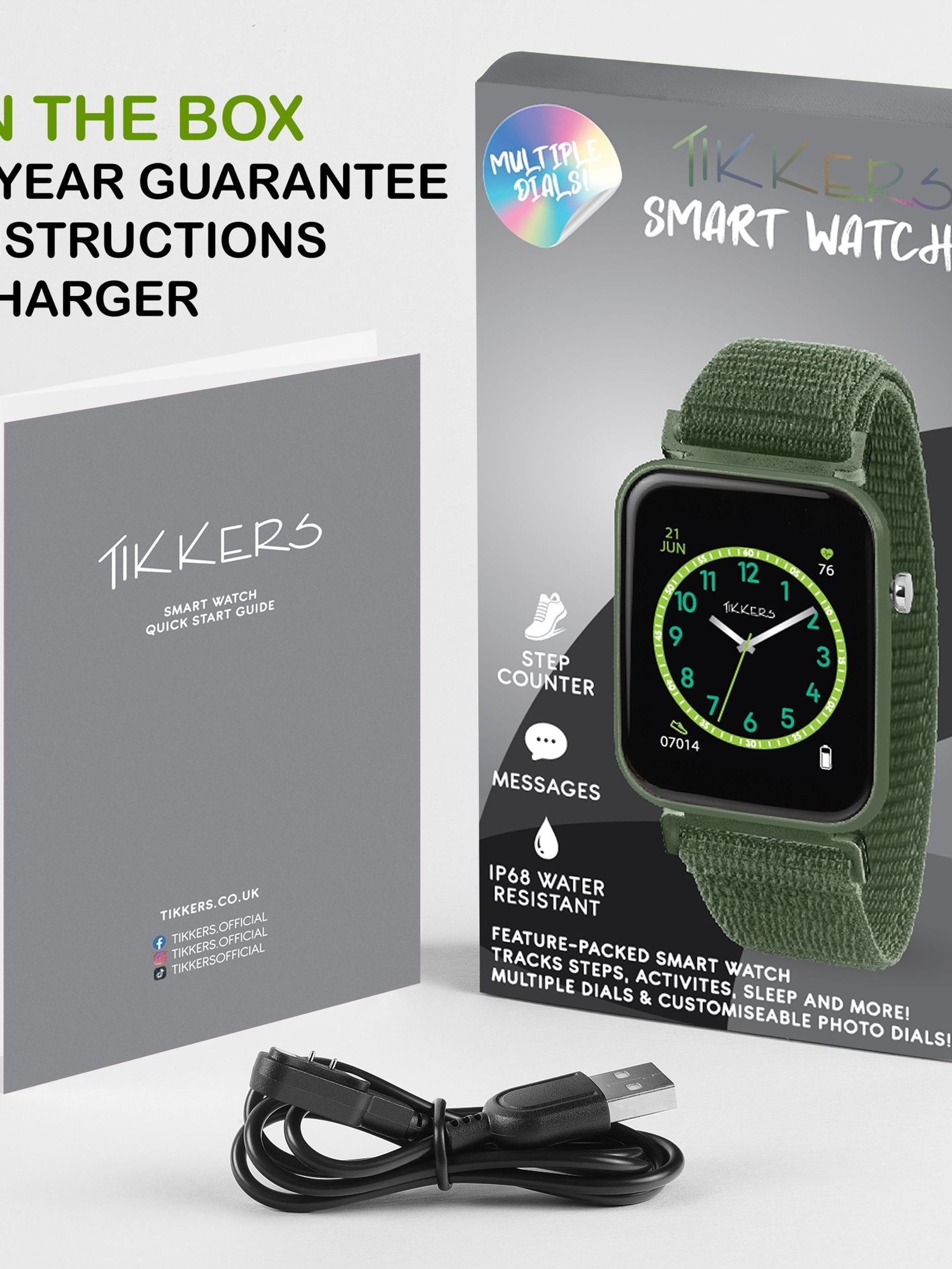 Tikkers smart watch for kids with step counter - British product