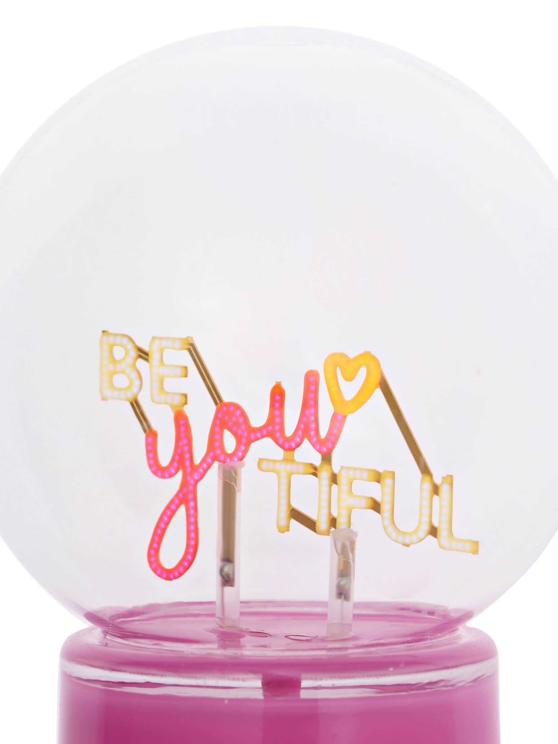 Widdop pink LED neon lamp with Be You Tiful slogan 22cm, UK version