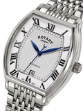 Rotary silver tone automatic watch stainless steel bracelet, imported from the UK