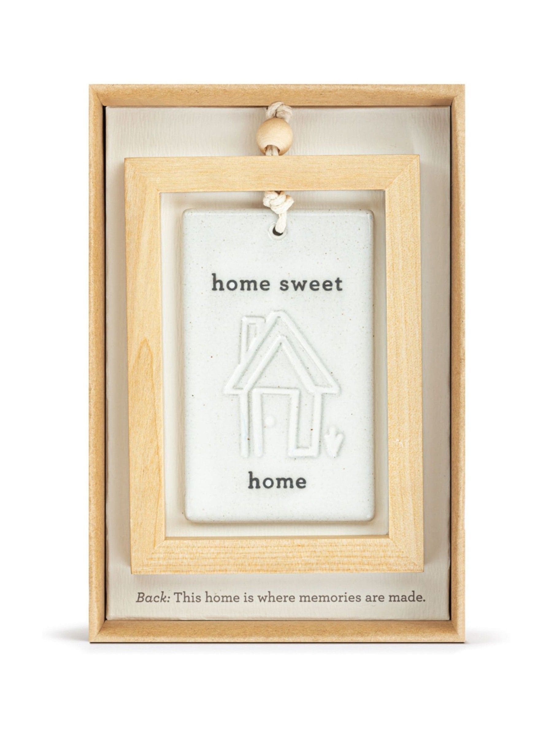 Widdop Home Sweet Home hanging plaque 3x4.5 inch (British brand)