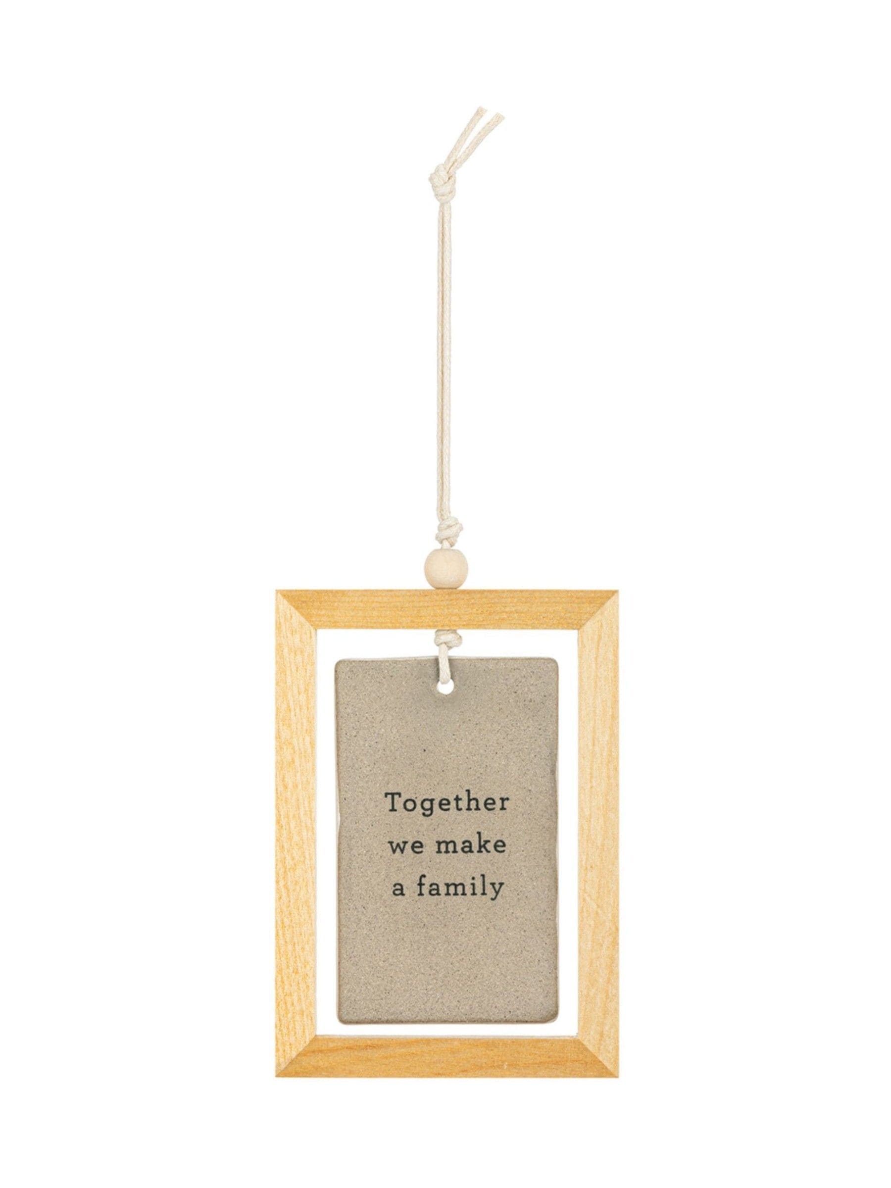 Widdop Stone Together family hanging plaque 3x4.5 inch, UK version