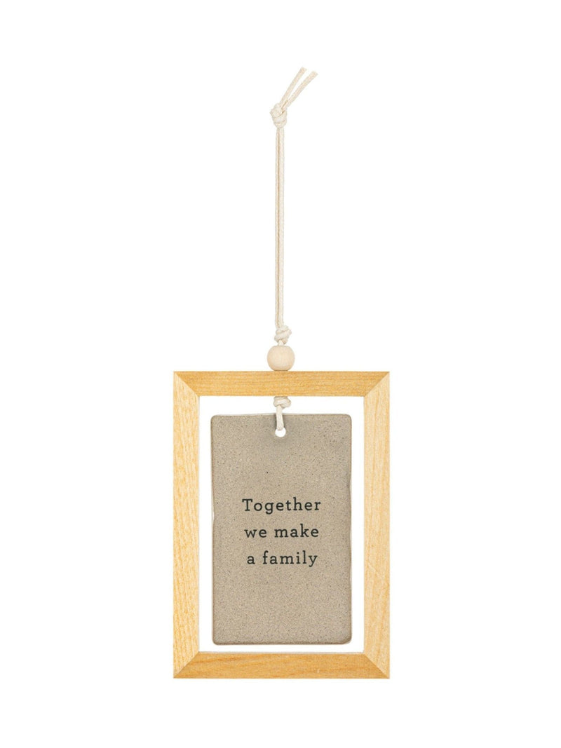 Widdop Stone Together family hanging plaque 3x4.5 inch, UK version