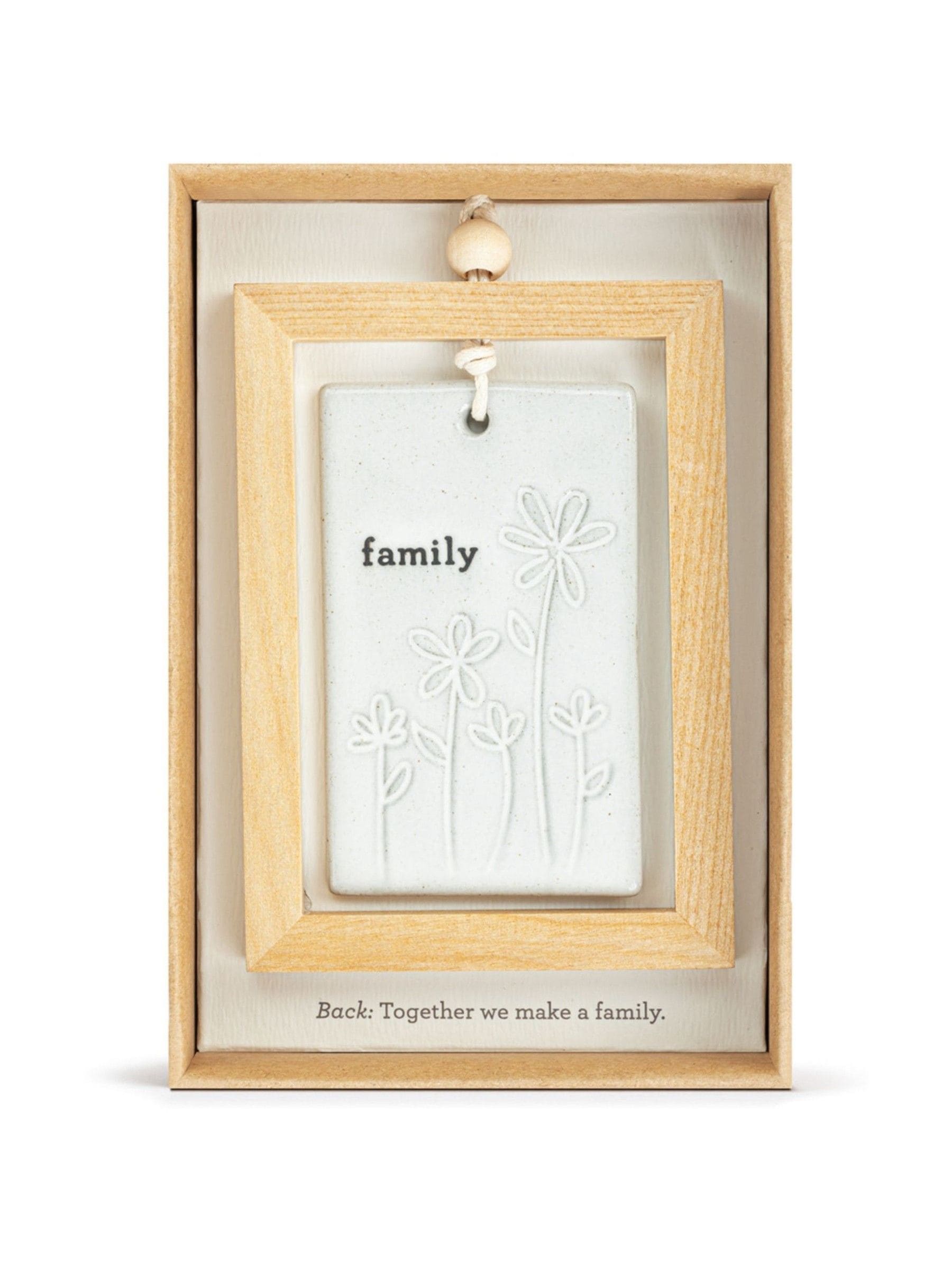 Widdop Stone Together family hanging plaque 3x4.5 inch, UK version