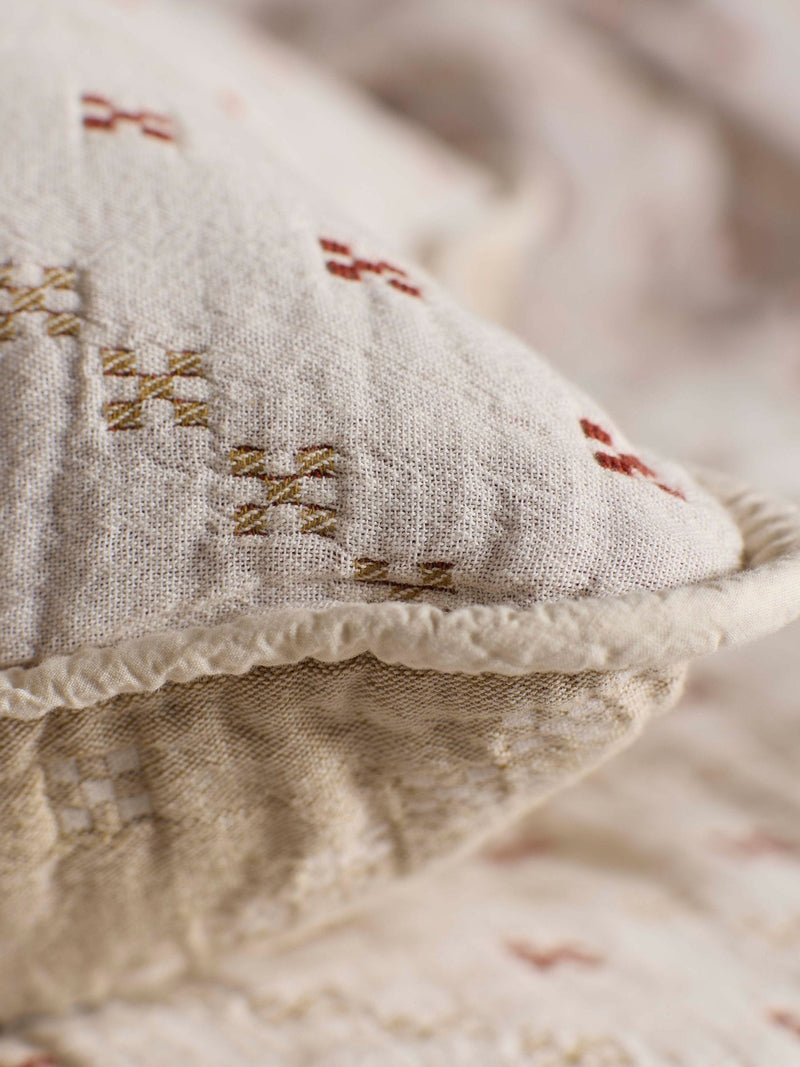 Secret Linen Store Cassie quilted cushion cover 50cm, imported from the UK