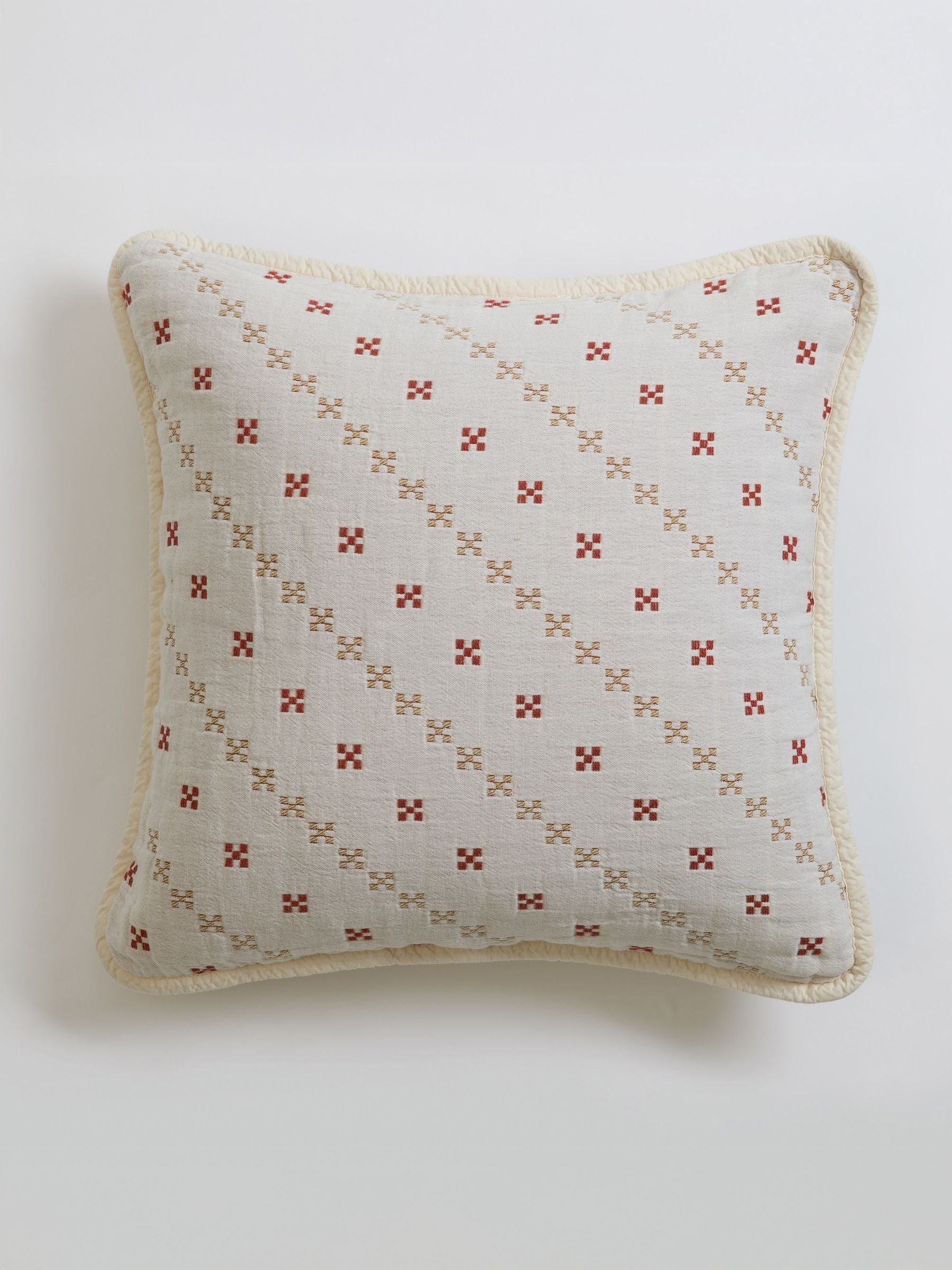Secret Linen Store Cassie quilted cushion cover 50cm, imported from the UK