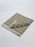 Secret Linen Store khaki stripe throw 230x260cm, imported from the UK