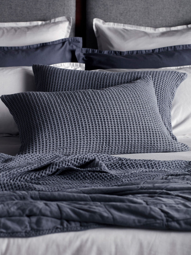 Secret Linen Store Olive Green Big Waffle Cushion Cover 60 x 40cm