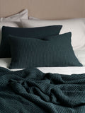 Secret Linen Store Olive Green Big Waffle Cushion Cover 60 x 40cm