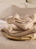 Secret Linen Store Vintage Rose Stripe waffle towel, UK version