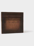 Osprey London brown hand burnished leather card holder, imported from the UK