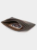 Osprey London brown hand burnished leather card holder, imported from the UK