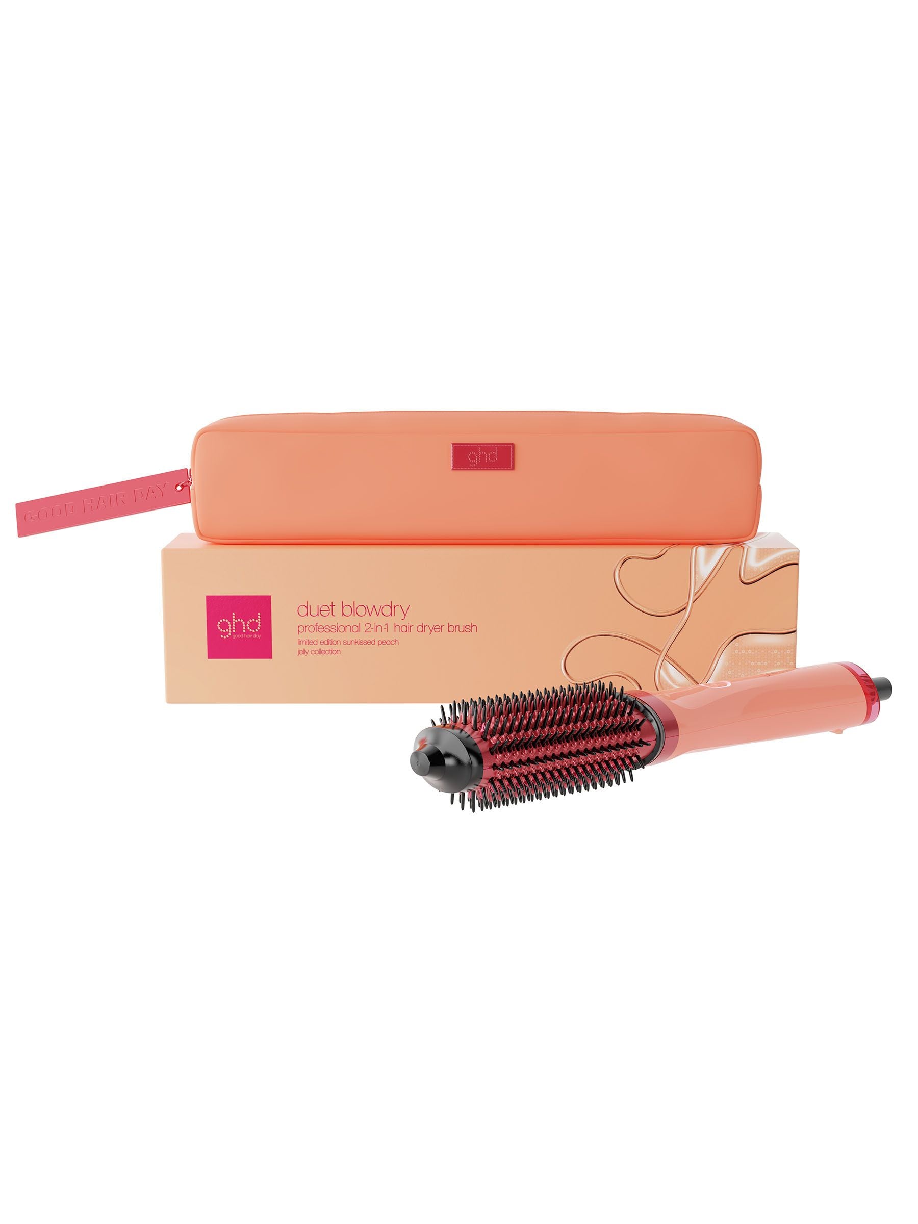 ghd hair dryer brush limited edition sun-kissed peach (British brand)