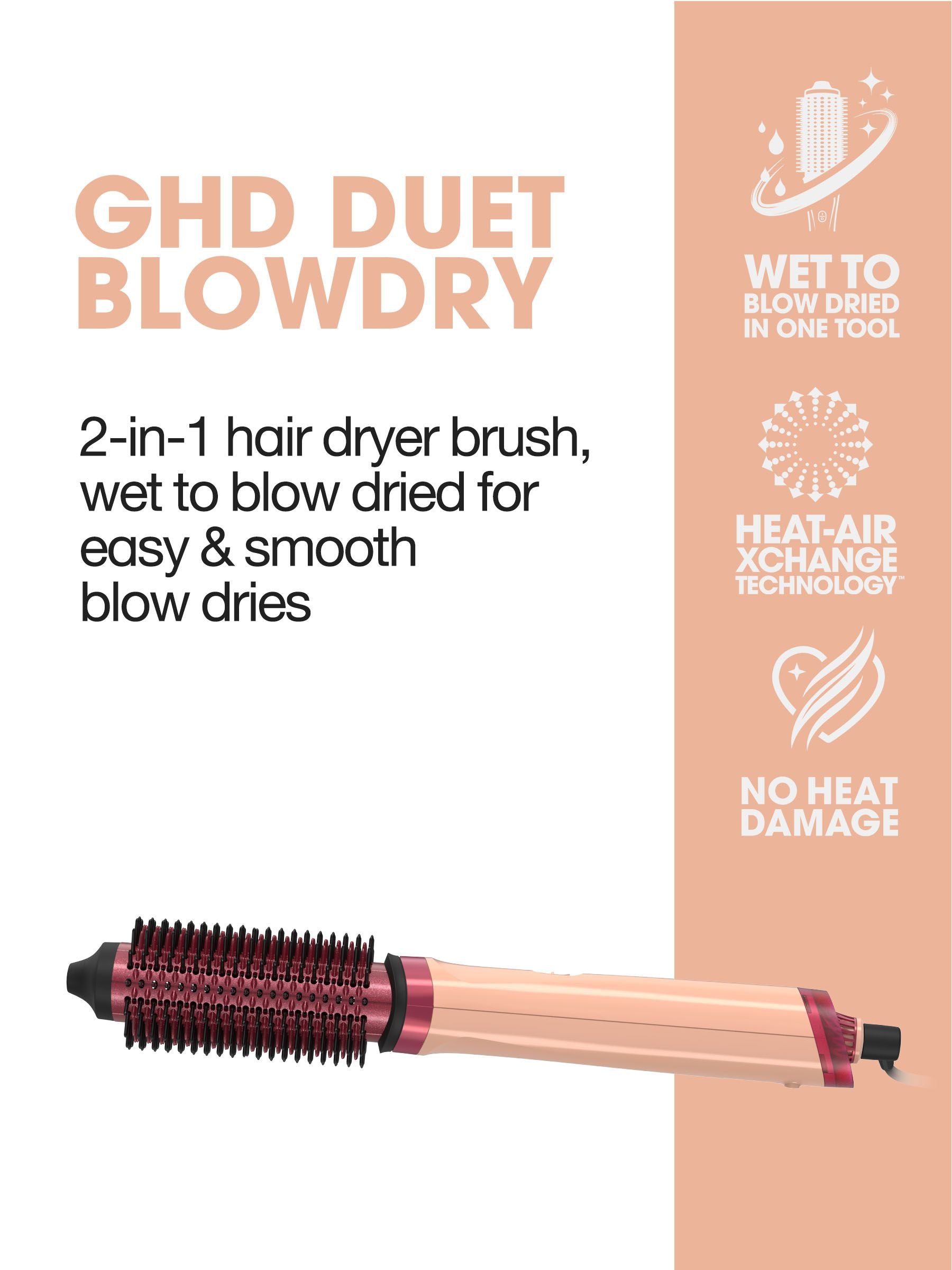 ghd hair dryer brush limited edition sun-kissed peach (British brand)