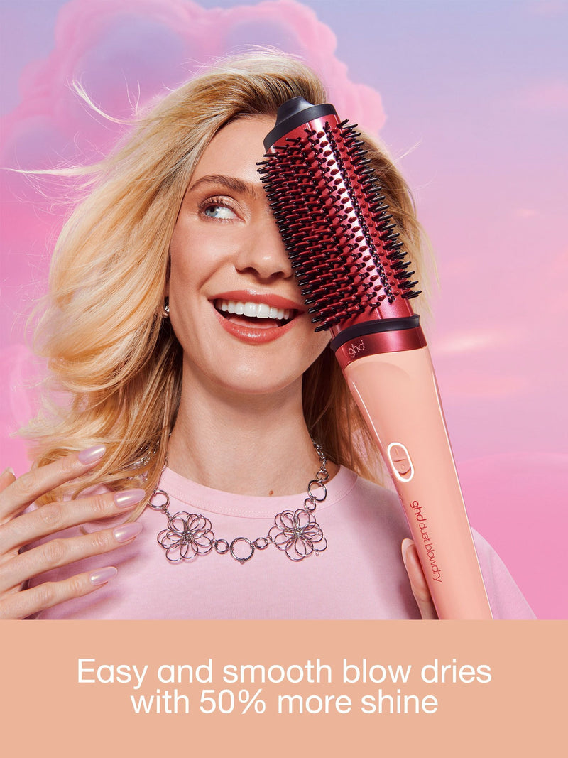 ghd hair dryer brush limited edition sun-kissed peach (British brand)