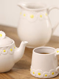 Widdop daisy teapot white ceramic 11cm (British brand)