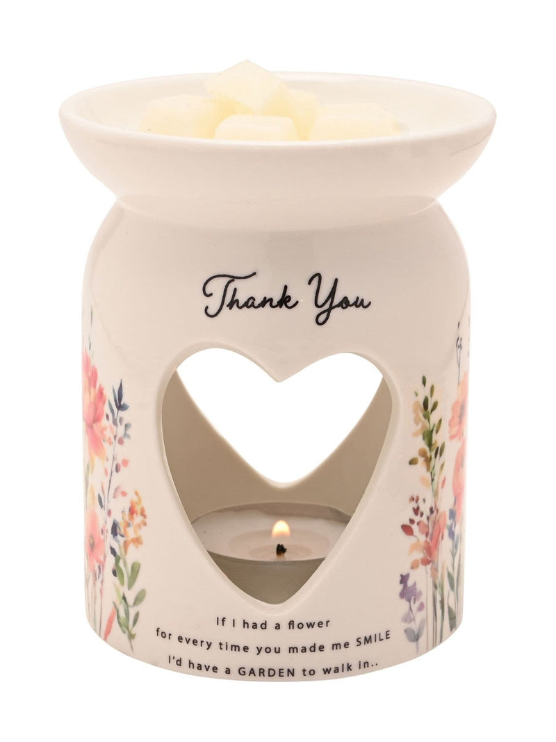 Widdop wax melt burner Thank You, imported from the UK