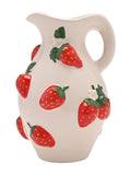 Widdop hand painted jug vase strawberry 23cm, UK version