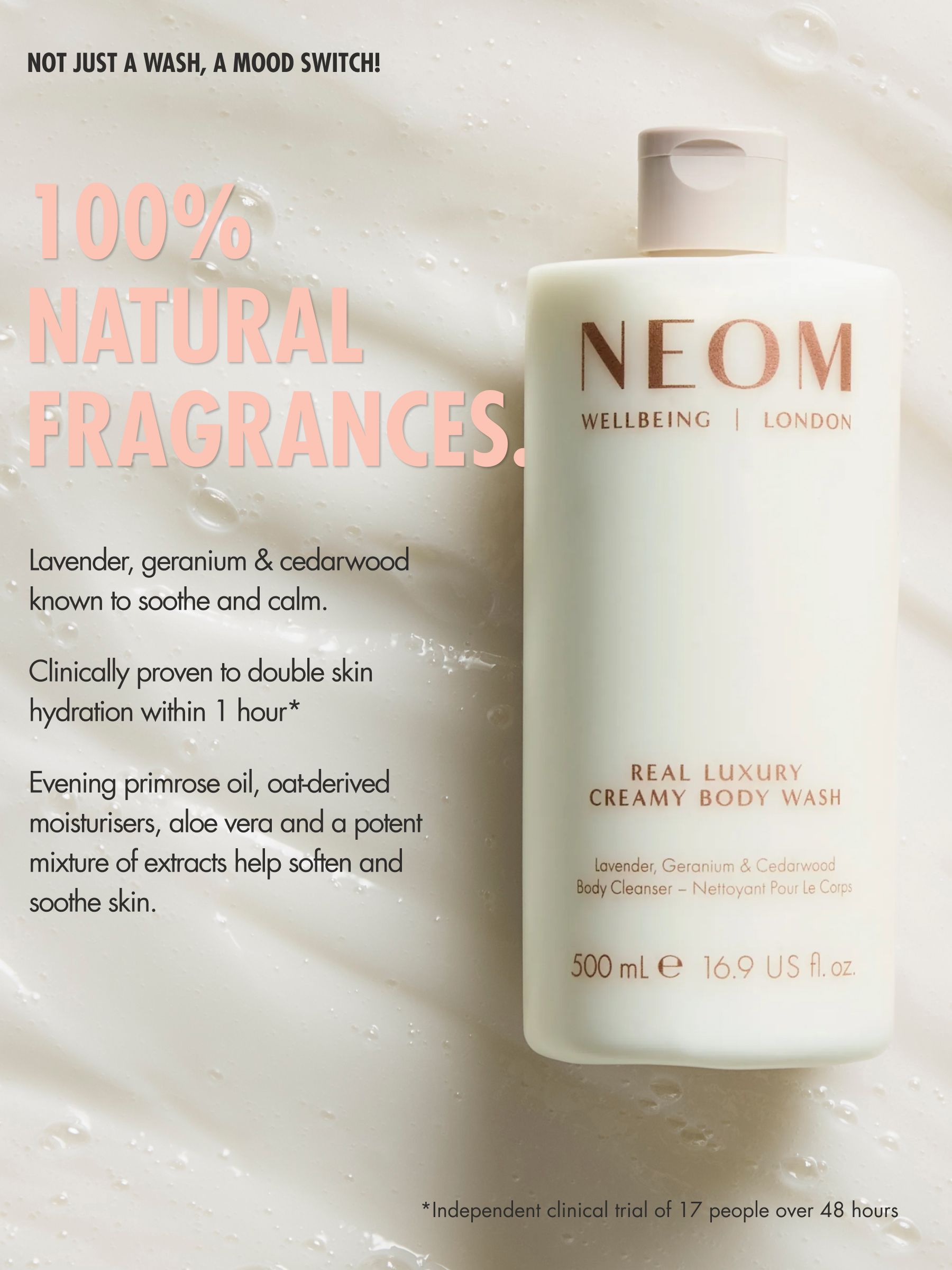 NEOM Real Luxury Creamy Body Wash 500ml (British brand)