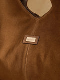 Russell & Bromley tan brown oversized leather shoulder bag, imported from the UK