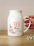 PMC floral jug vase personalised 12cm - British product