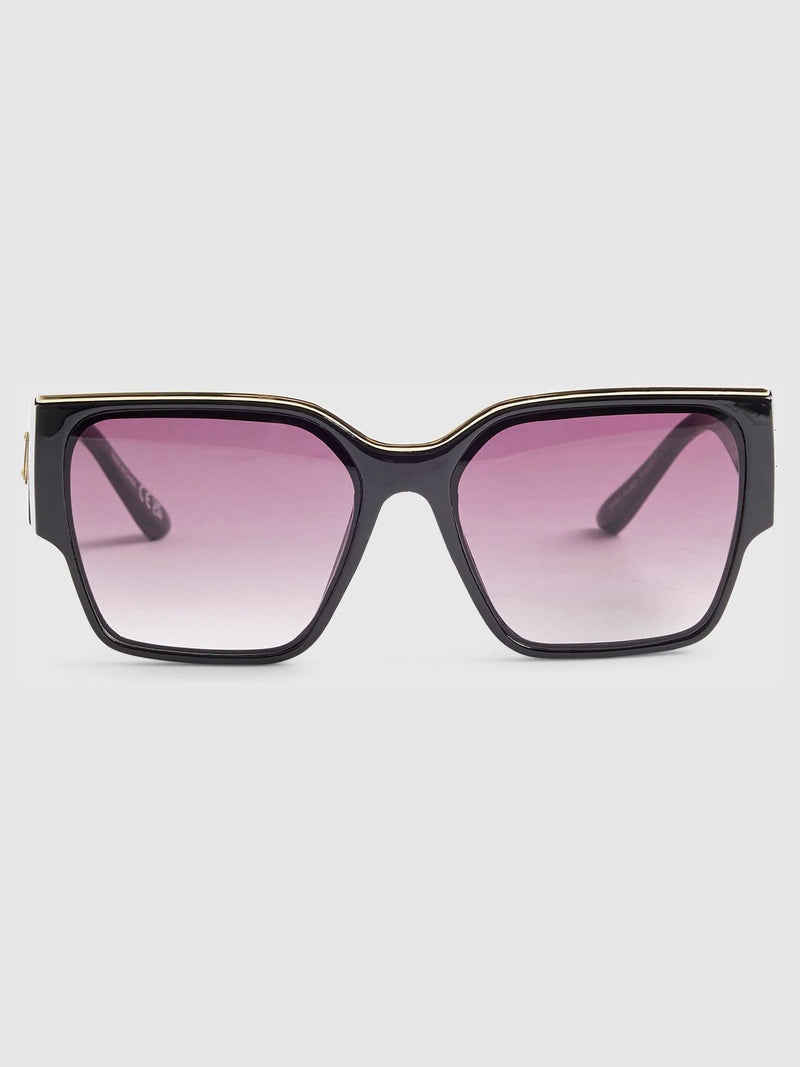 River Island black oversized visor sunglasses - British product