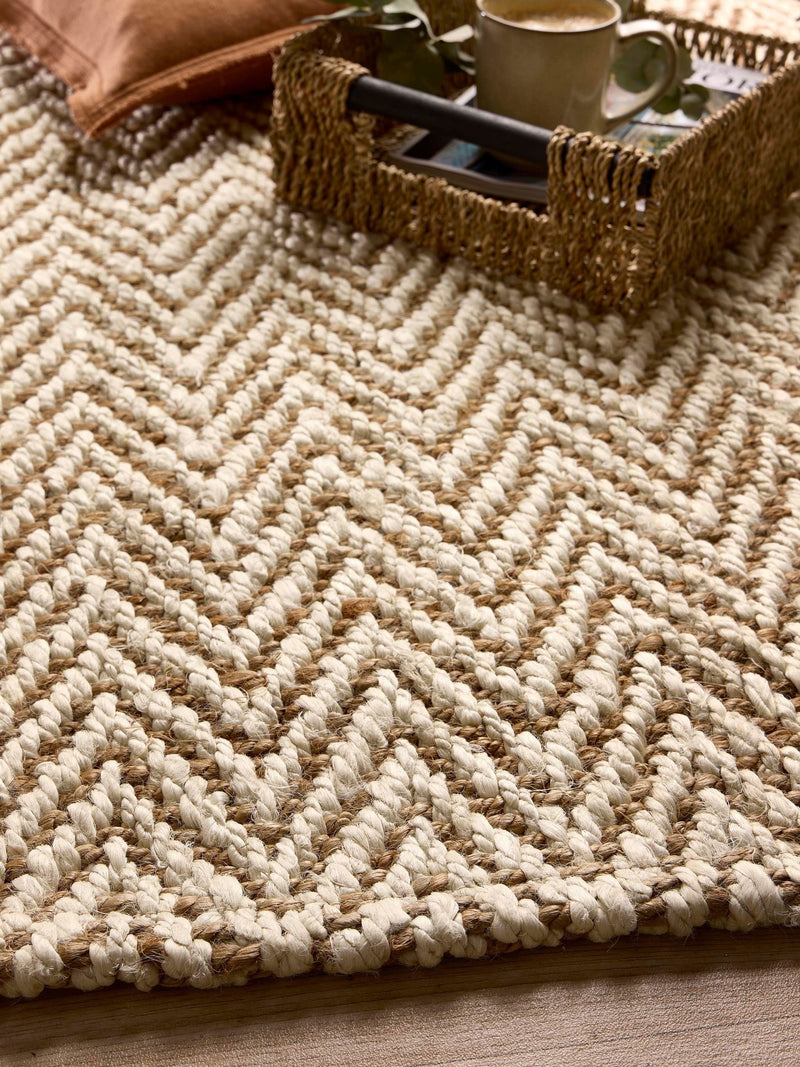 Origin Rugs natural jute herringbone rug (British brand)