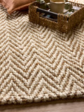 Origin Rugs natural jute herringbone rug (British brand)
