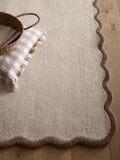 Origin Rugs Natural Brown Scalloped Elsie Runner