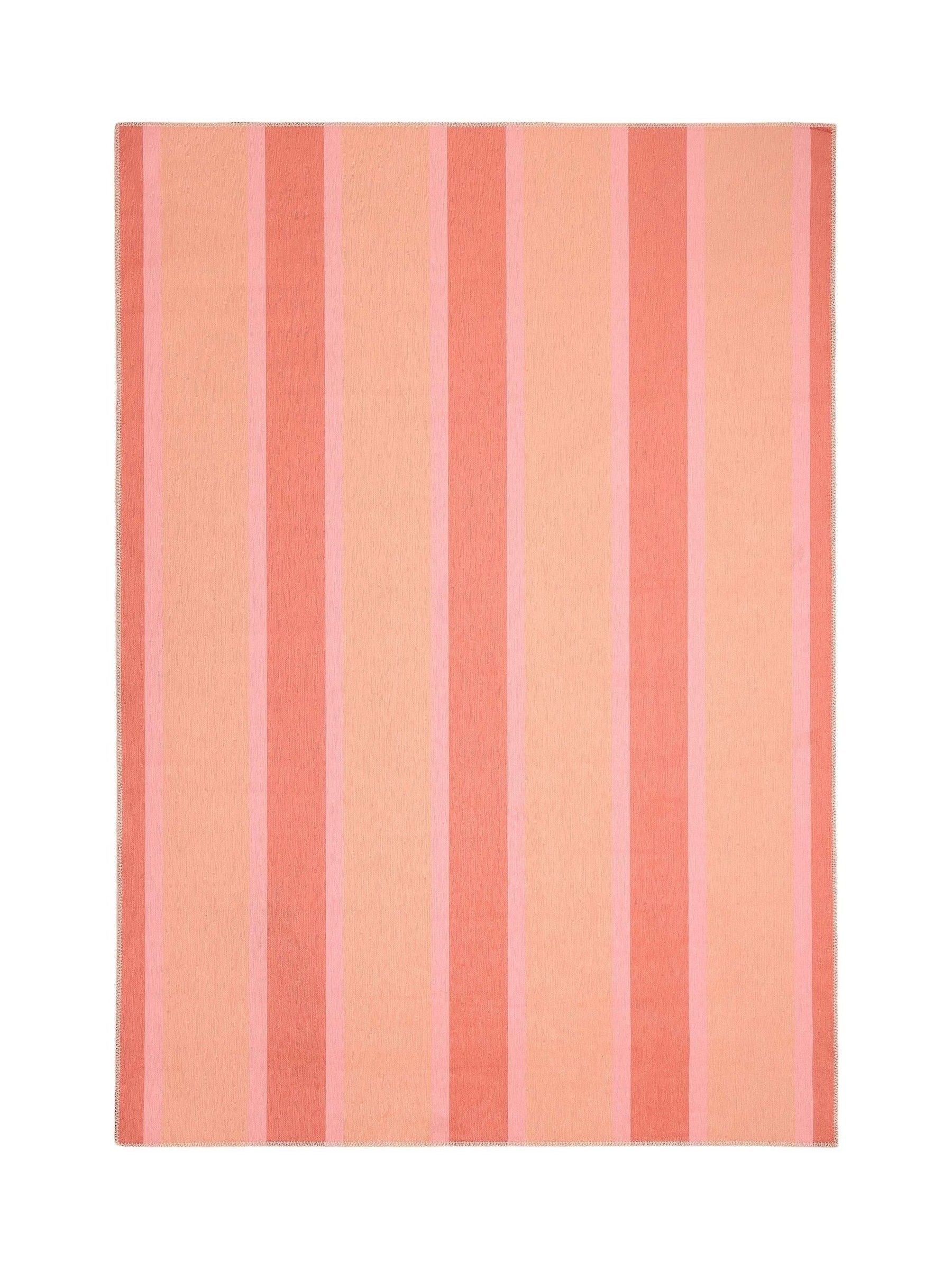 Origin Rugs pink washable sorbet stripe rug, UK version