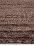 Origin Rugs brown chunky knit rug, hand-woven wool blend (British brand)