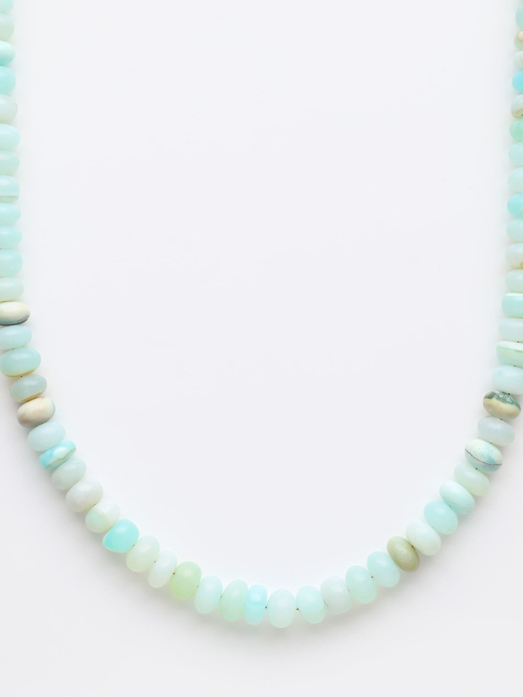 Carrie Elizabeth blue opal beaded necklace 17 inches (British brand)