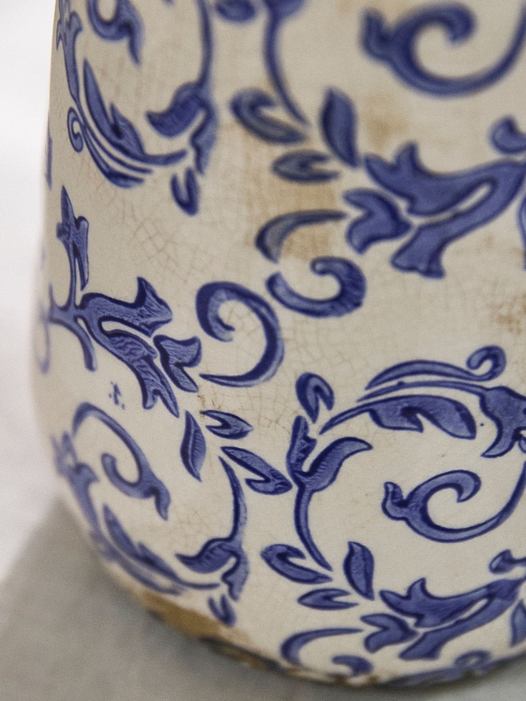 Dibor blue botanical pitcher jug ceramic 18cm, UK version