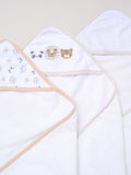 Rockabye Baby animal print hooded towel set 3 pack (British brand)