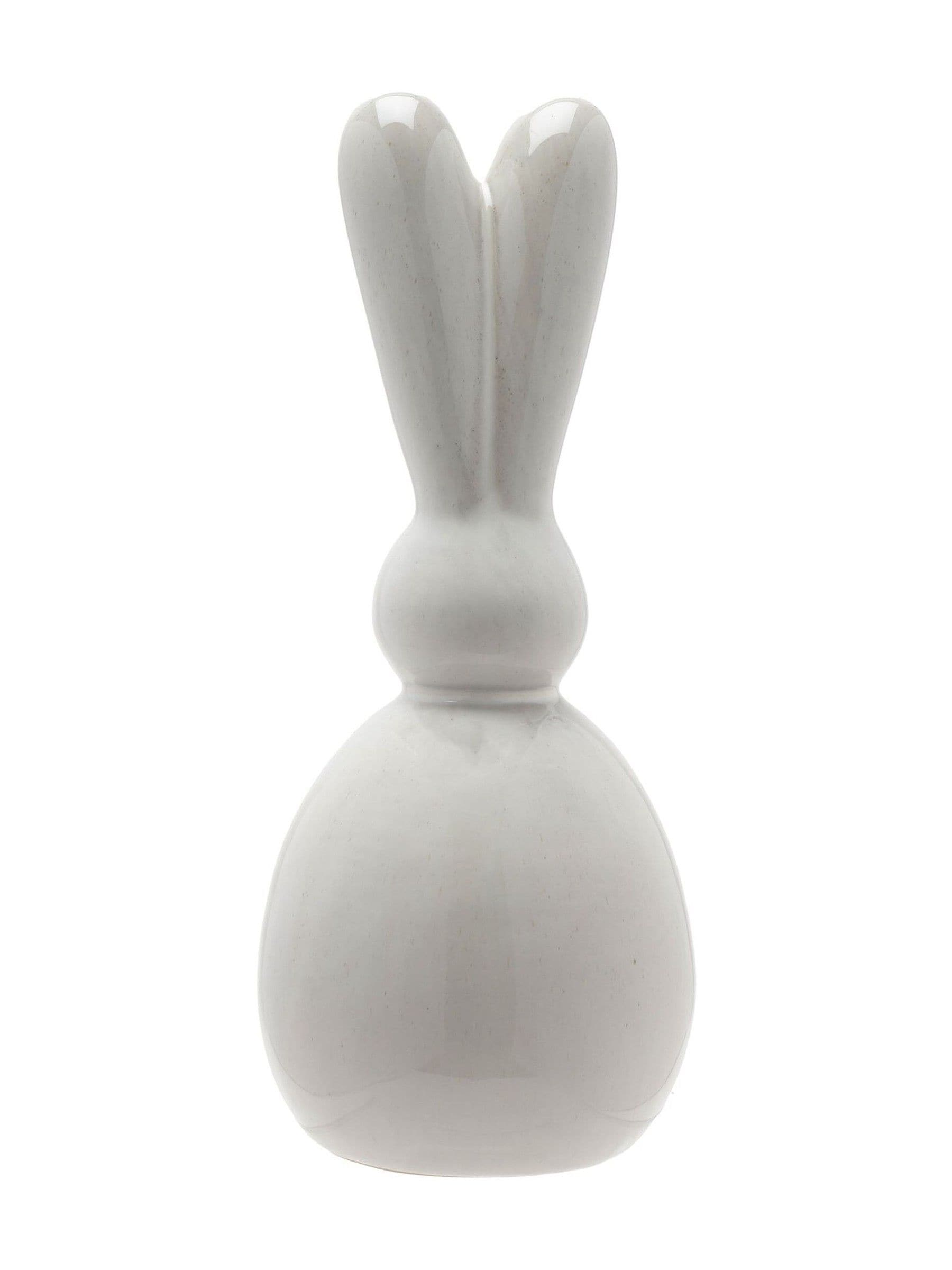 Widdop white grey ceramic bunny decoration 28cm - British product