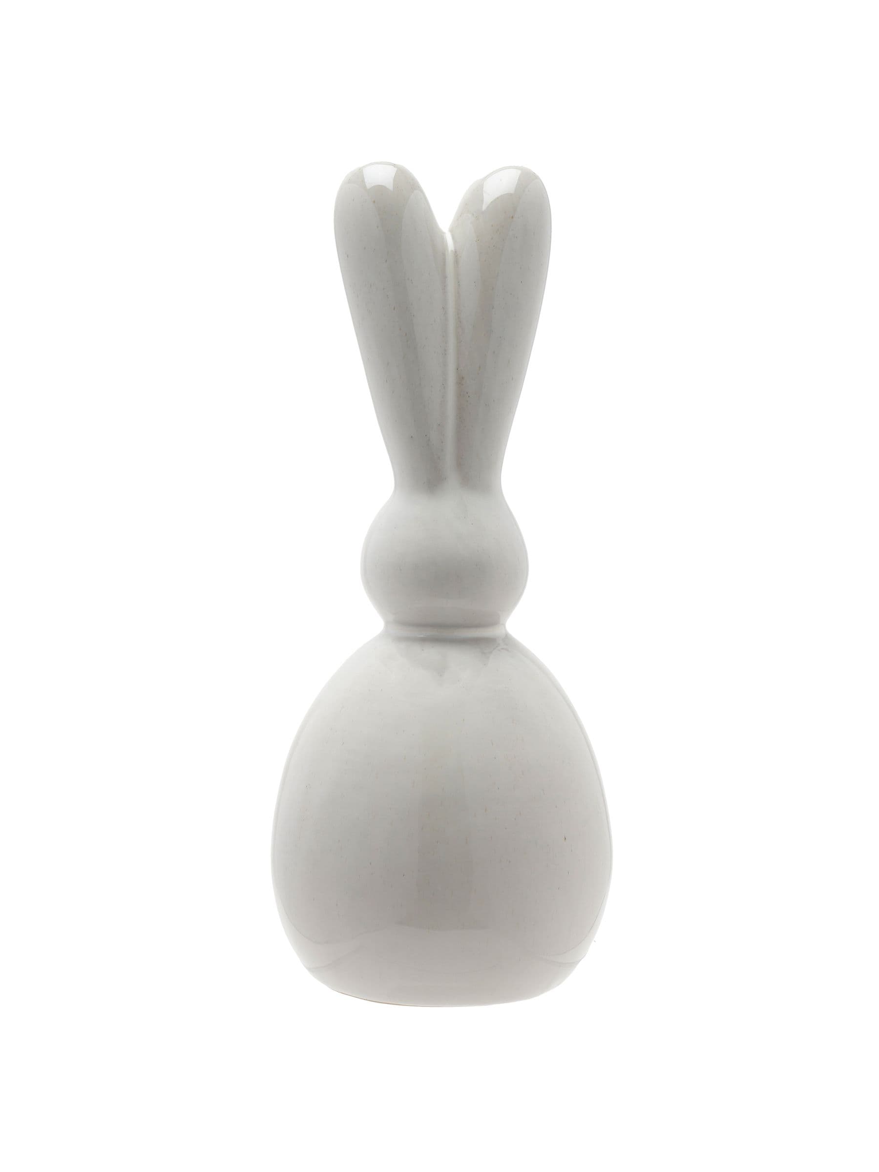 Widdop white grey ceramic bunny decoration 28cm - British product