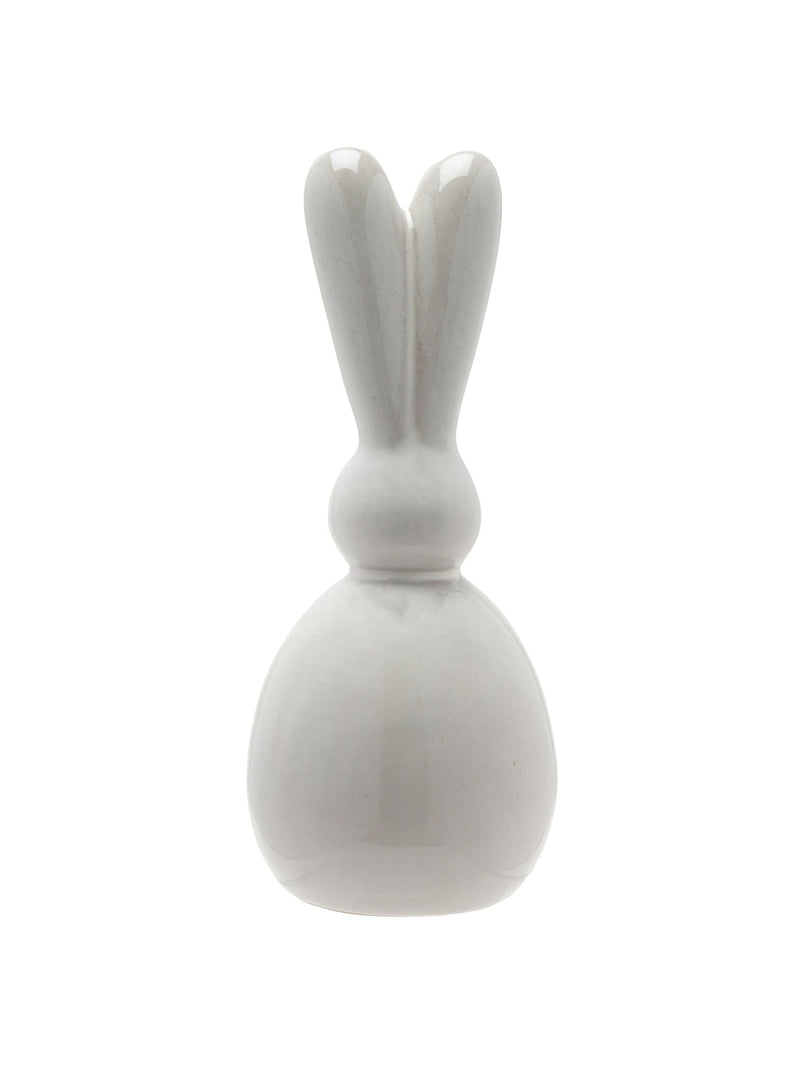 Widdop white grey ceramic bunny decoration 28cm - British product