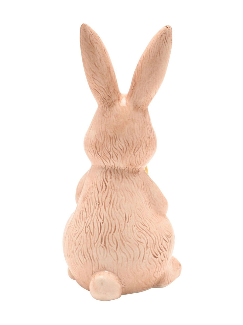 Widdop Brown bunny figurine yellow bow 18.5cm - British product