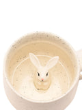 Widdop cream bunny mug ceramic 9cm, UK version