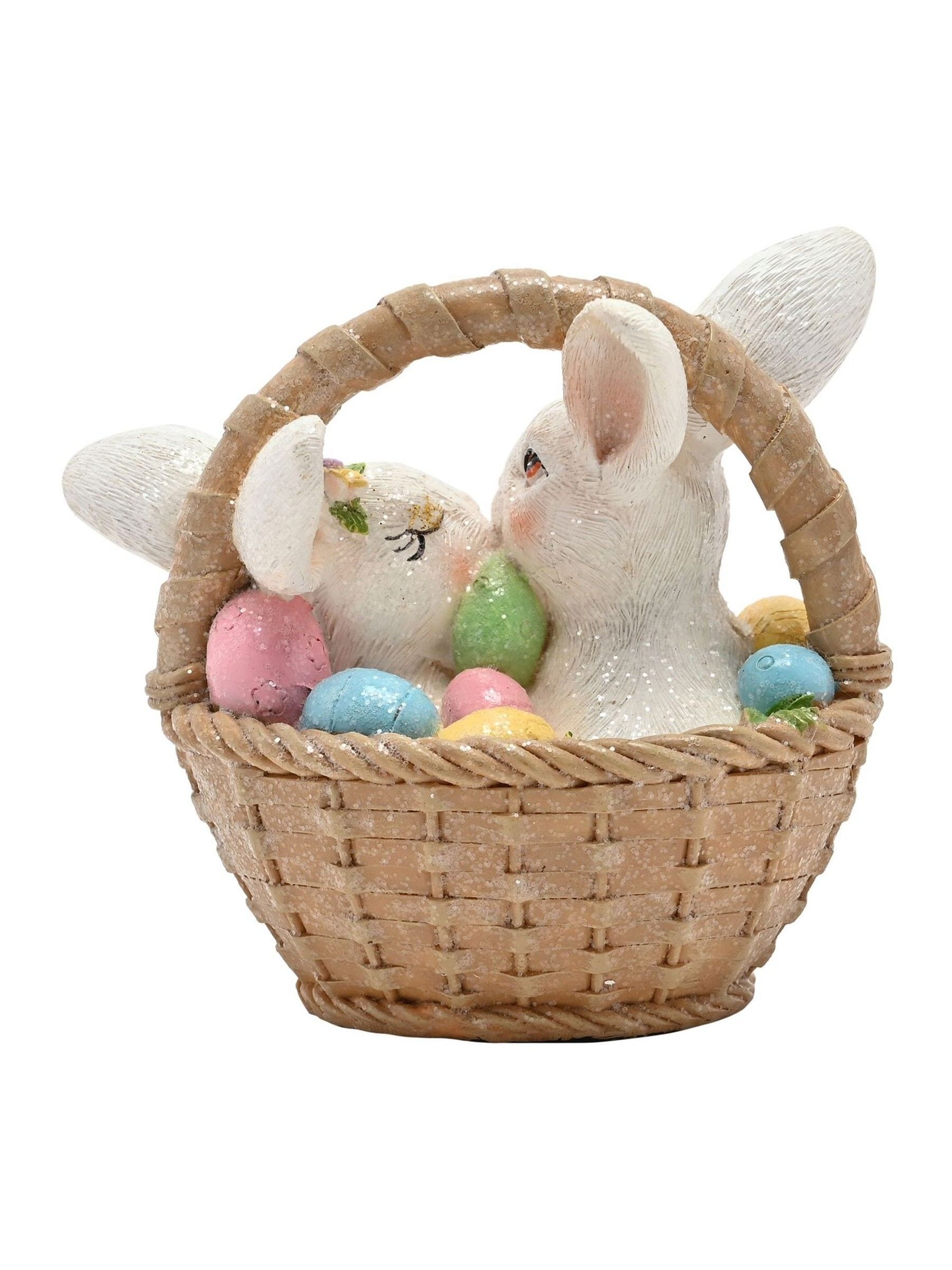Widdop bunnies in a basket figurine 11.5cm, UK version