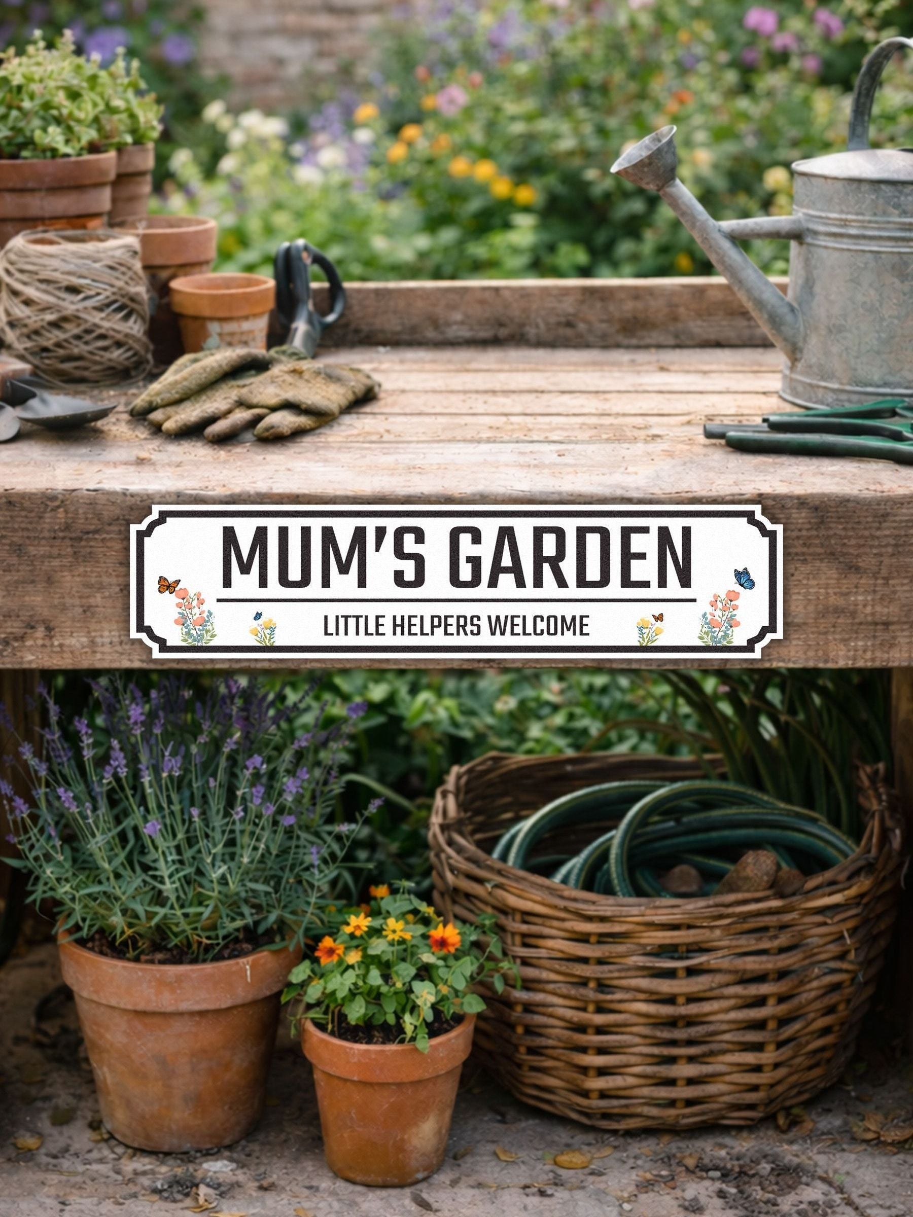 Personalised garden street sign 50cm x 13cm, imported from the UK