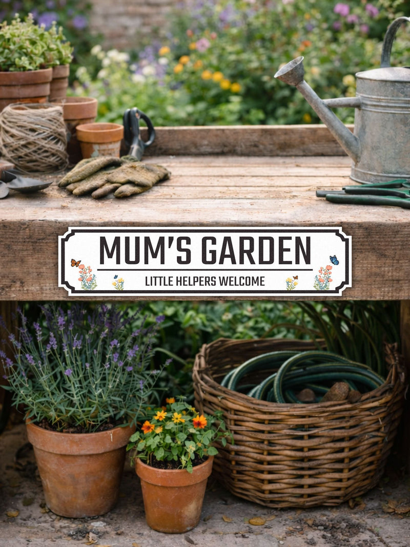 Personalised garden street sign 50cm x 13cm, imported from the UK