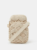 Accessorize cream macrame phone bag (British brand)